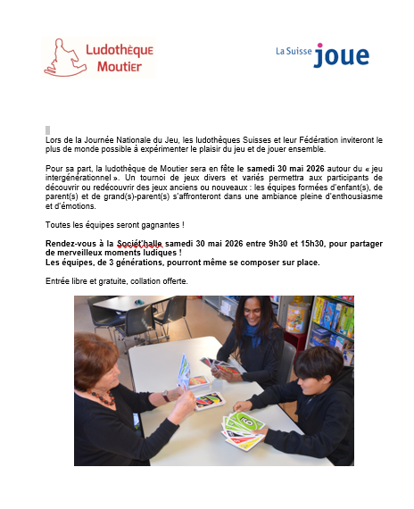 Tournoi de jeux intergénérationnel