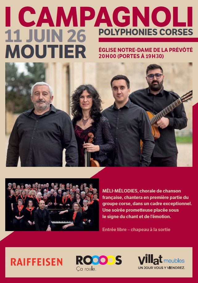 Concert l Campagnoli (voix corses) précédé du chœur Méli-Mélodies