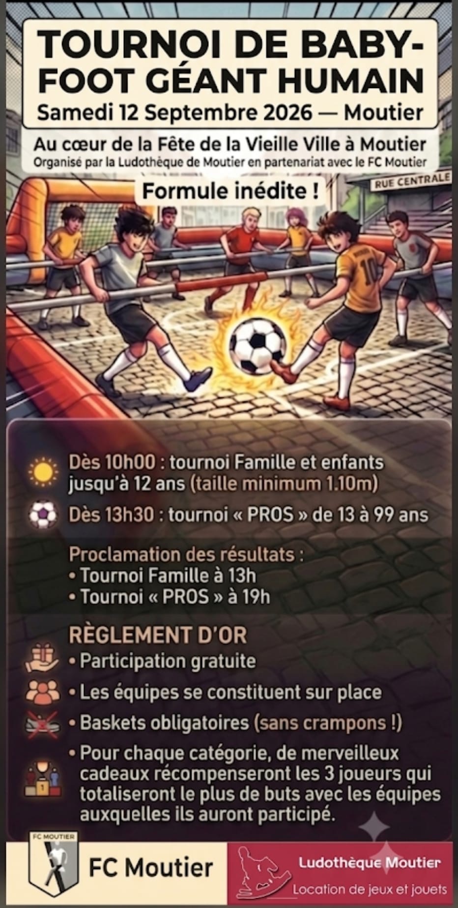 Tournoi de babyfoot géant humain