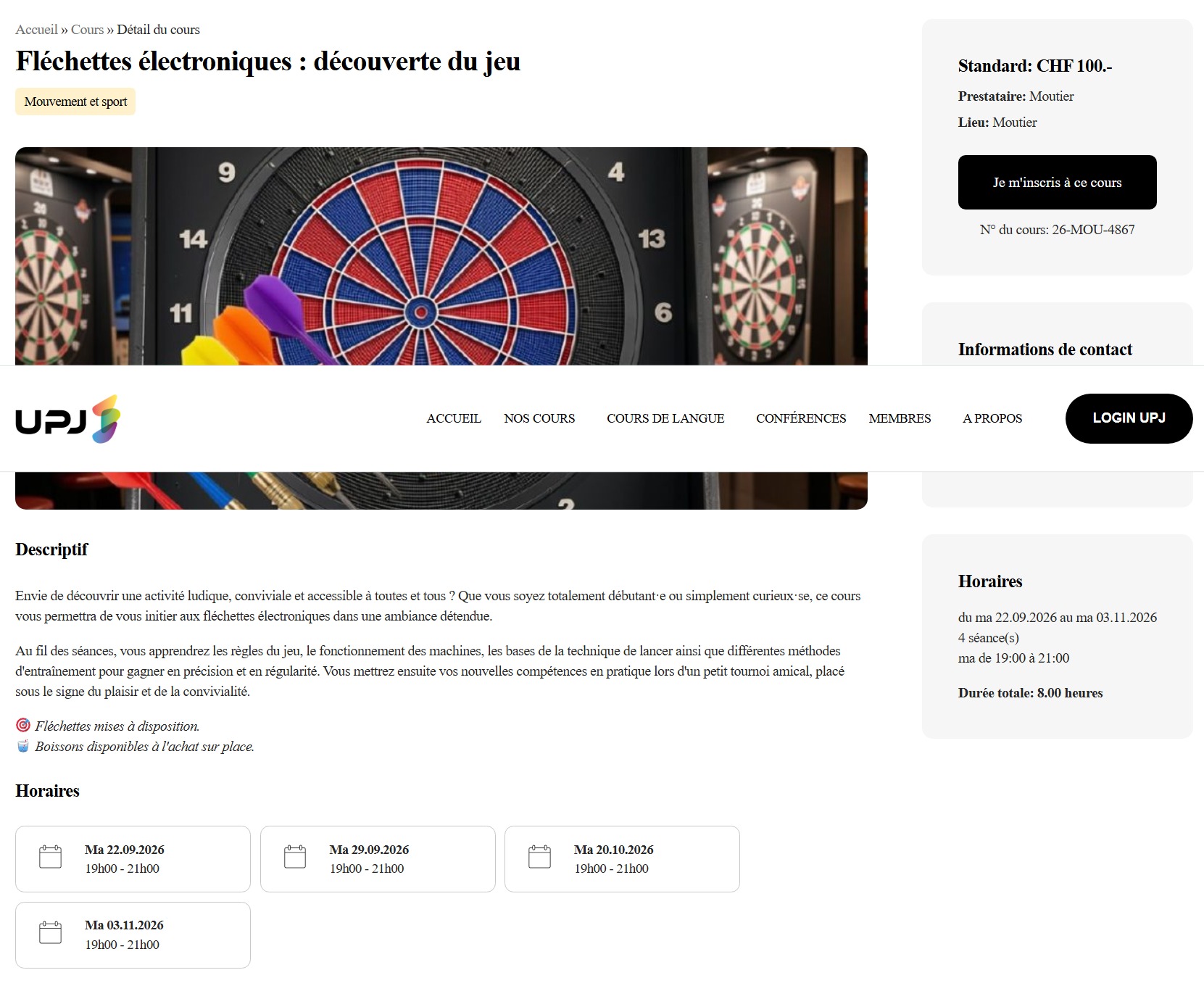 Fléchettes électroniques : découverte du jeu
