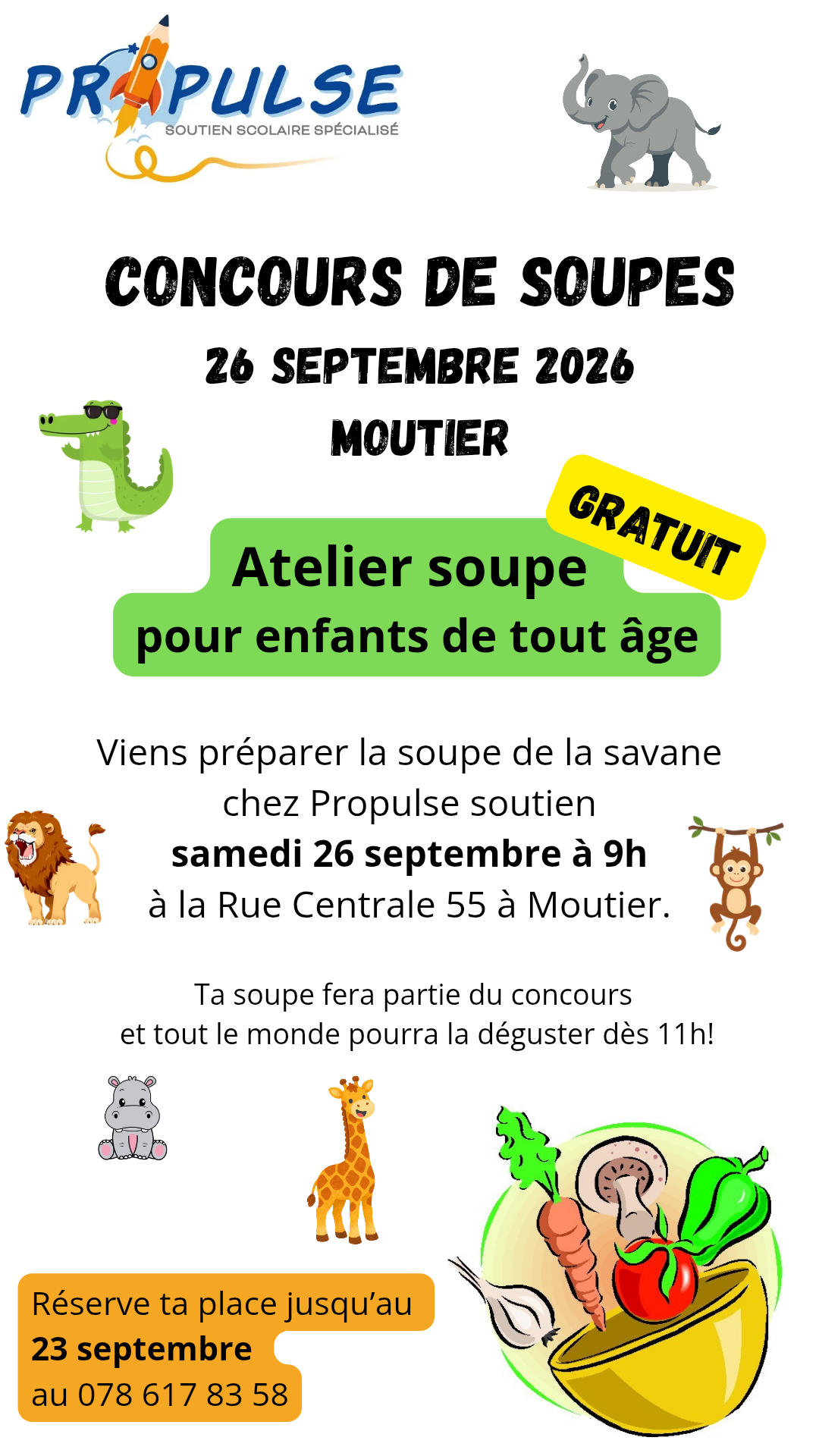 Atelier soupe pour enfants